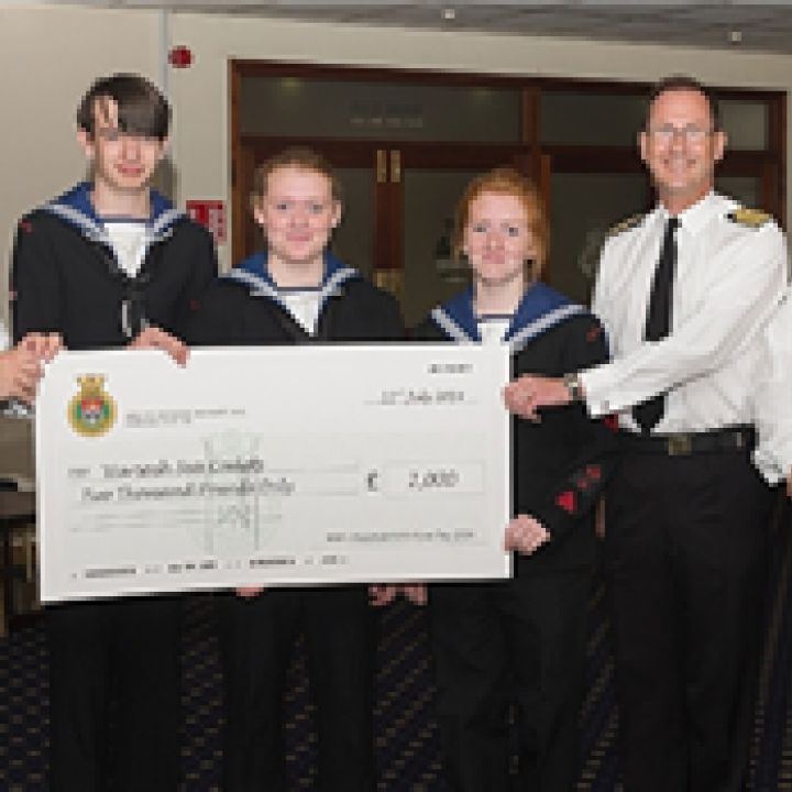 HMS Collingwood Cheque Presentation