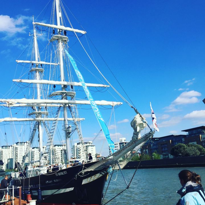 TS ROYALIST ARRIVES IN WOOLWICH FOR TALL SHIPS