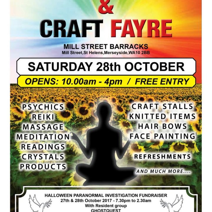 Mind Body Spirit & Craft Fayre - Saturday 28th...