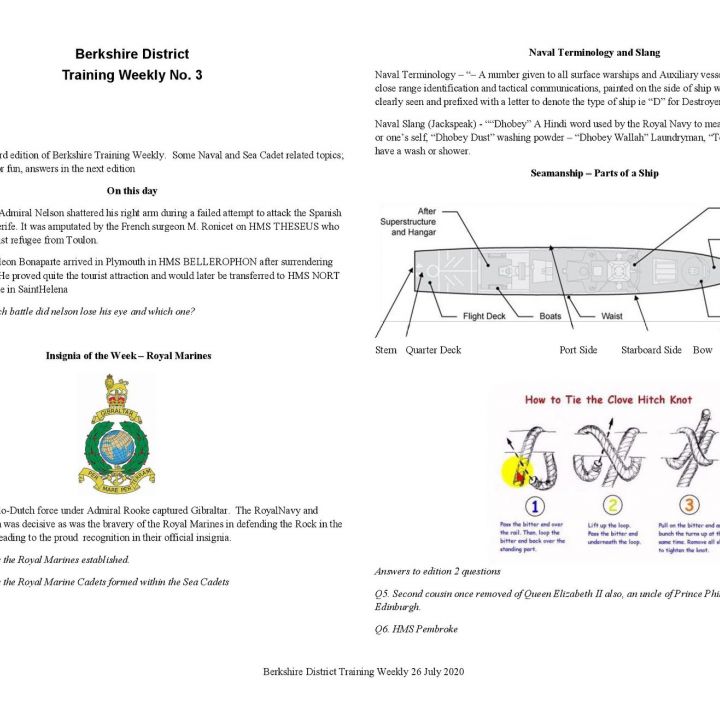 Berkshire District Training Sheets!