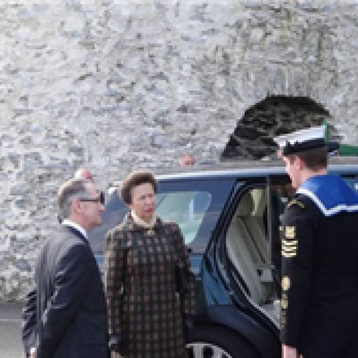 HRH Princess Anne visiting Lynton and Lynmouth...