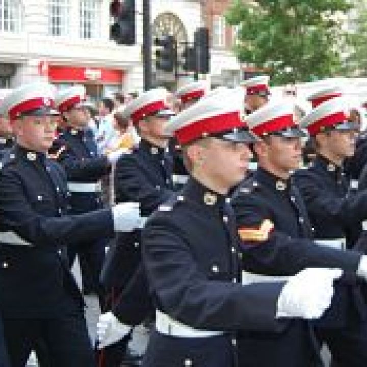 RMC PARADE LONDON WITH ROYAL MARINES!