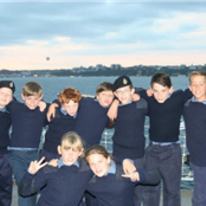 Junior Cadets on RFA Mounts Bay