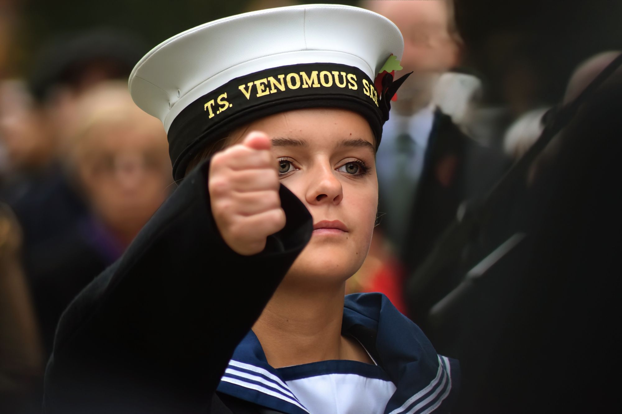 cadet parading at remembrance 2024 